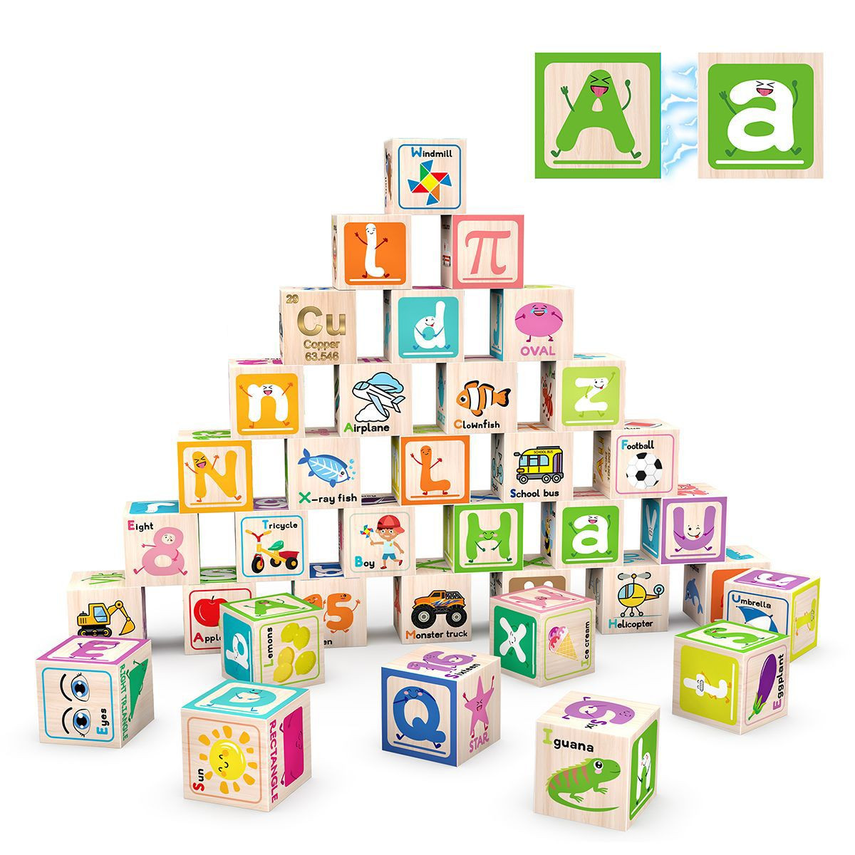 PICASSO-TILES 36PCS 1" Magnetic Puzzle Cubes, 216 Patterns, Alphabet, Numbers & Shapes STEM Educa... | Target