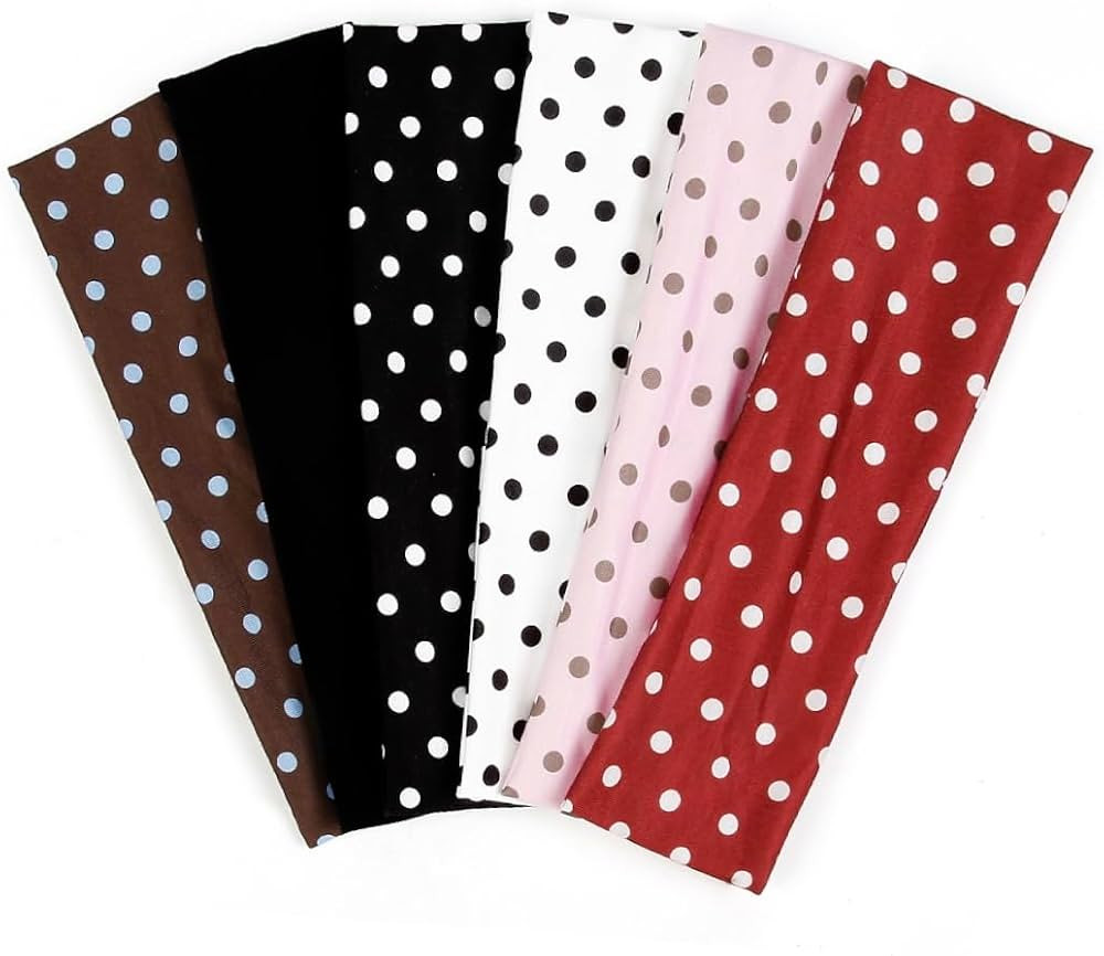 TERSE Polka Dot Headbands for Women Trendy Women Hair Accessories: Cute Head Bands for Women's Ha... | Amazon (US)