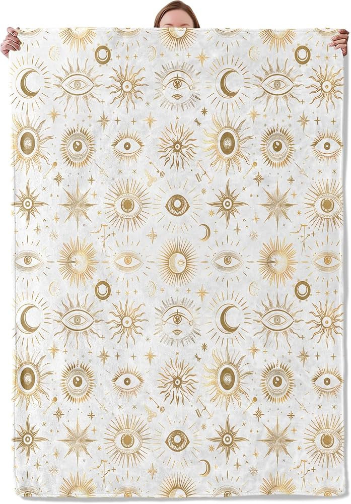 Celestial Mystic Theme Blanket Gifts for Women Girls, Soft Warm Lightweight Flannel Throw Blanket... | Amazon (US)