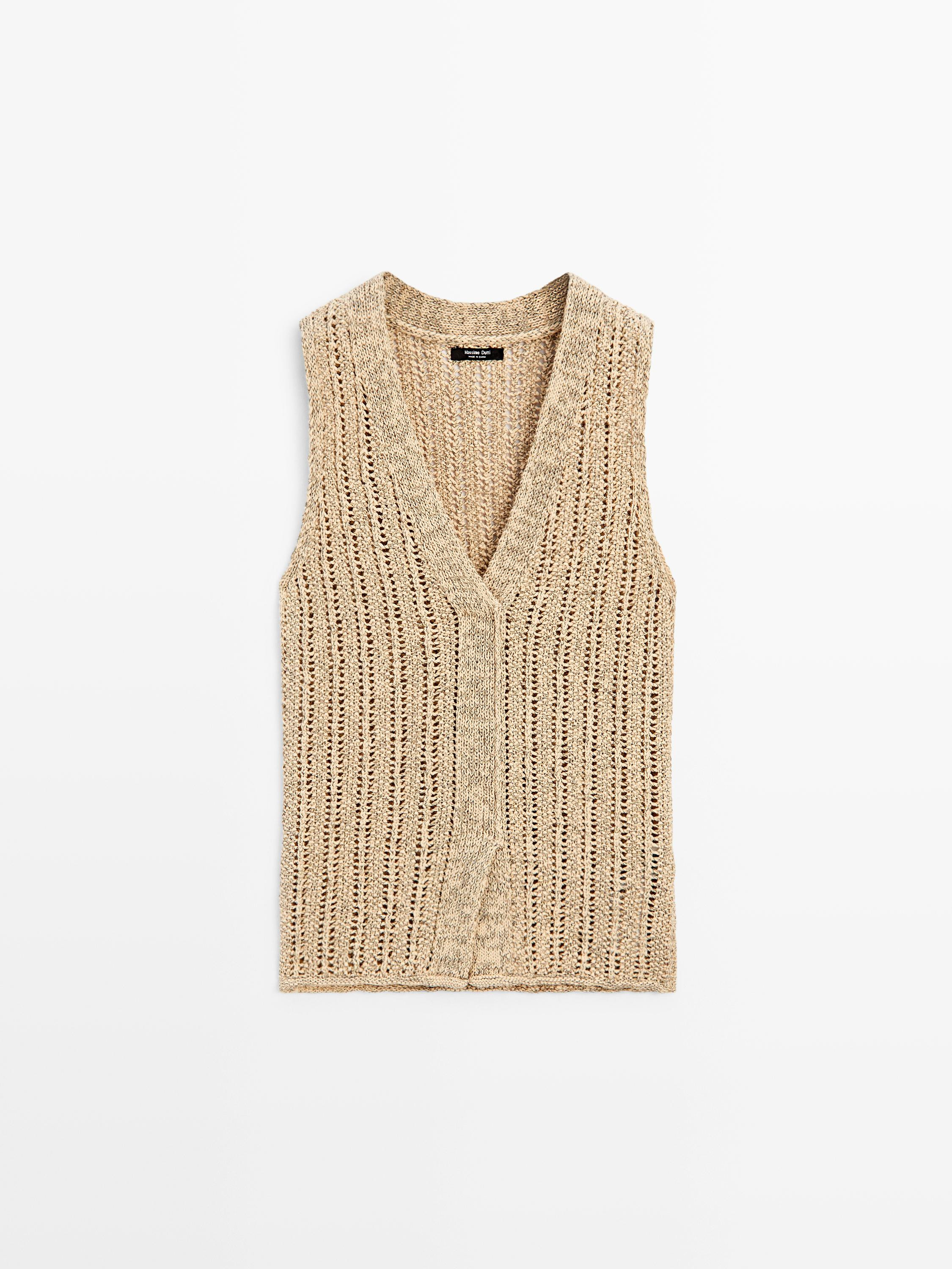 Cutwork vest | Massimo Dutti UK