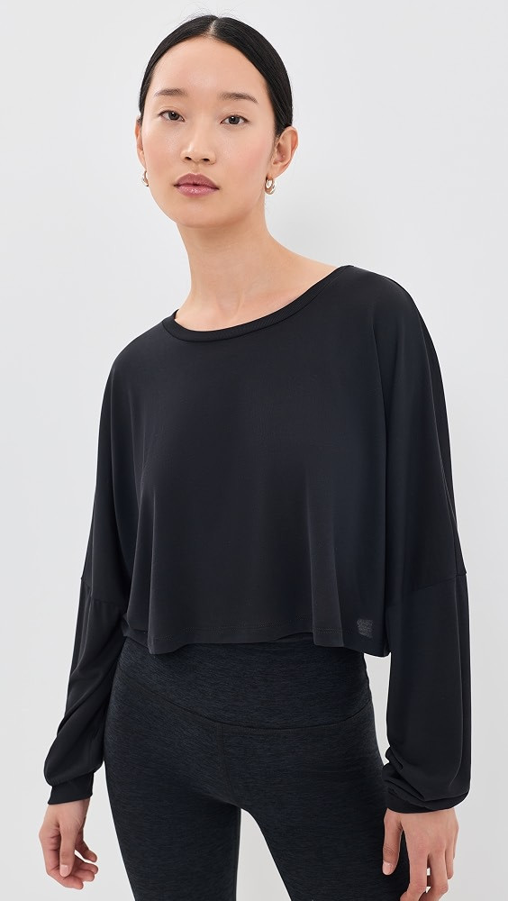 Beyond Yoga Studio Luxe Cropped Long Sleeve Tee | Shopbop | Shopbop