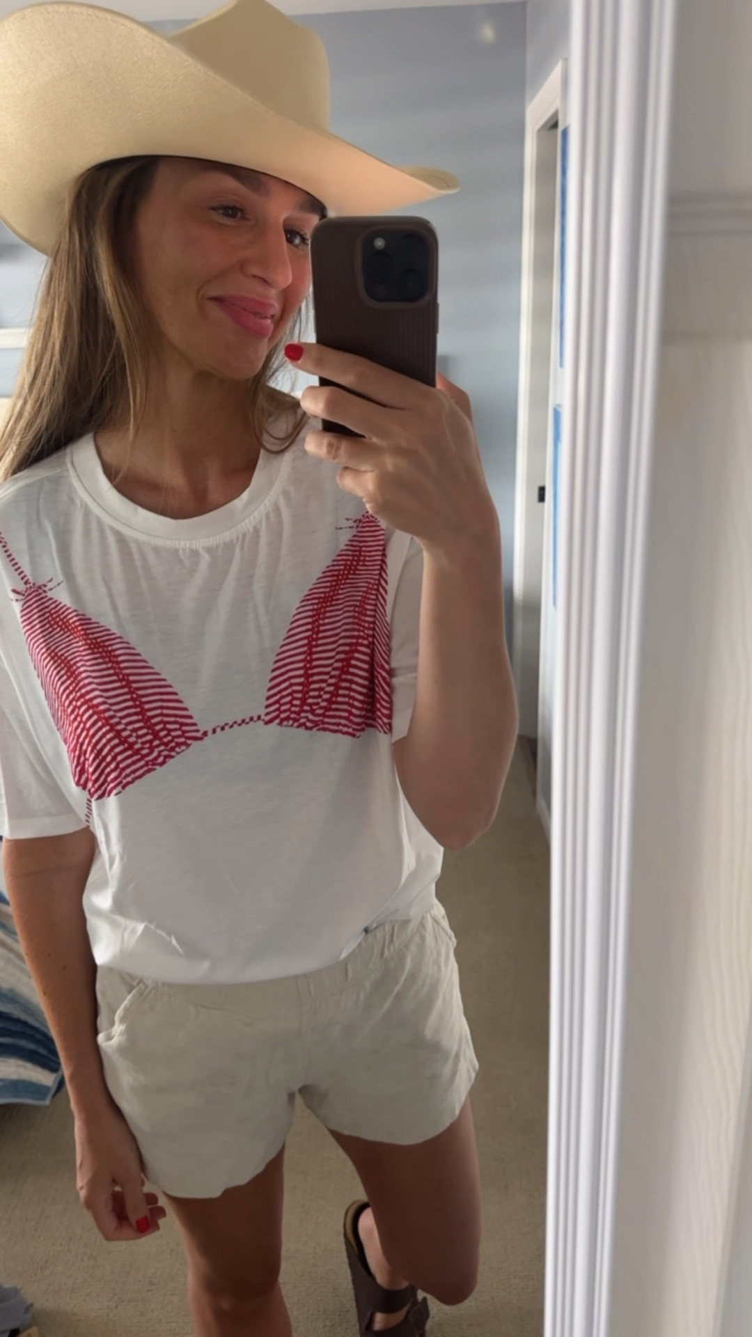 How fun is this top? Using as a swimsuit coverup today. • 5’10” 140lbs // shirt: small / shorts: small / sandals: tts, I wear a women’s 10 and got a 41

#LTKSummerEdit #LTKSwim #LTKStyleTip