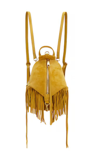 Convertible Mini Julian Backpack With Fringe in Oro | Revolve Clothing (Global)