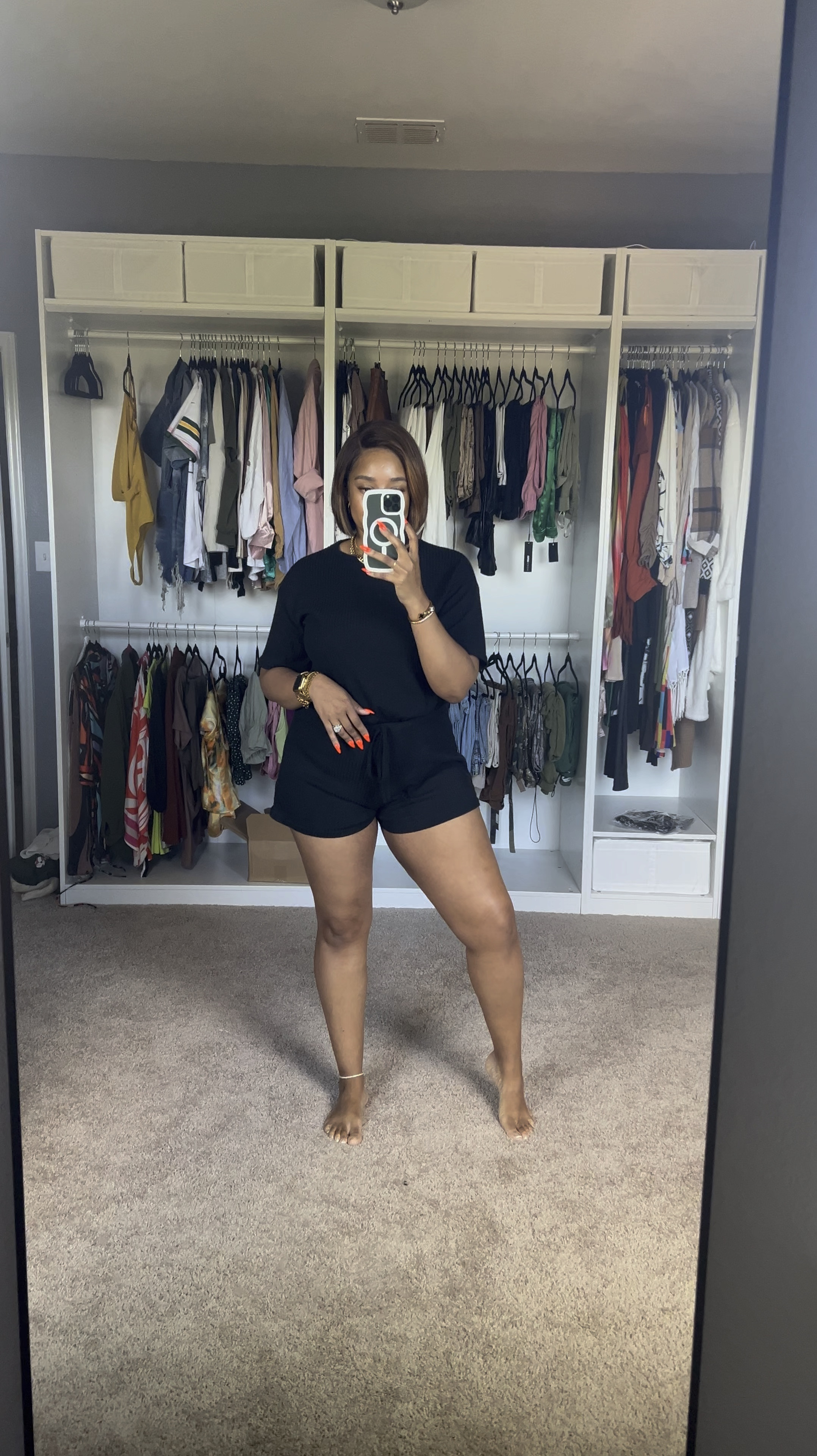 Wearing a size Large in this black set 🖤

#LTKVideo #LTKMidsize #LTKFindsUnder50