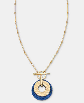 Style & Co Gold-Tone Long Disc Pendant Necklace, Macy's Exclusive - Macy's | Macy's