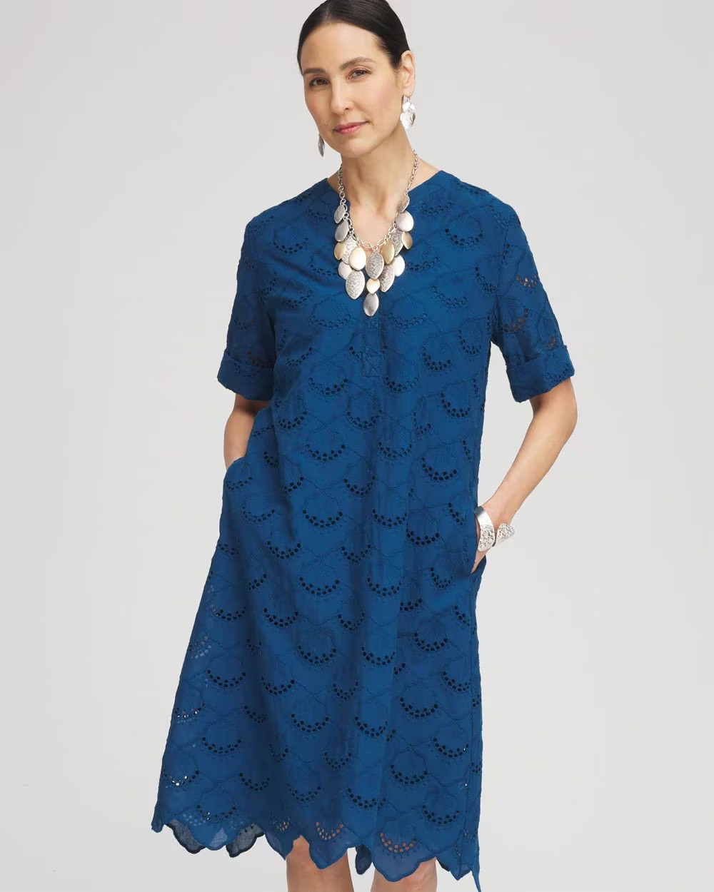 Eyelet Popover Dress | Chico's