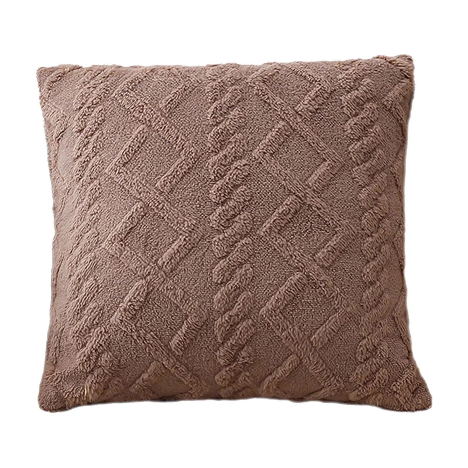 Kafsov 15.74x15.74 Inch Decorative Throw Pillows for Home and Bedroom, Set of 1 with Invisible Zipper and Modern Design Brown | Walmart (US)