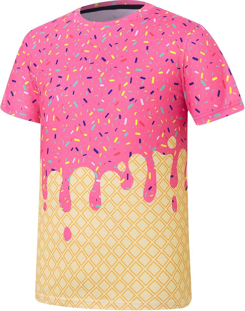 Move Dance Men Kids T-Shirts Ice Cream Crewneck Short Sleeve Summer Graphic Tees Top | Amazon (US)