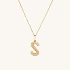 Bold Letter Pendant Necklace | Mejuri (Global)