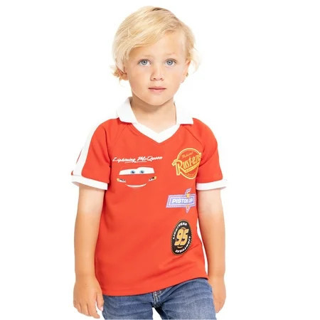 Disney Pixar Cars Toddler Boy's Short Sleeve Collared Graphic Top, Sizes 12M-5T | Walmart (US)