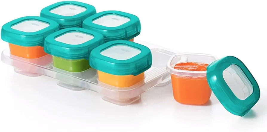 OXO Tot Baby Blocks Freezer Storage Containers 2 Oz - Teal | Amazon (US)