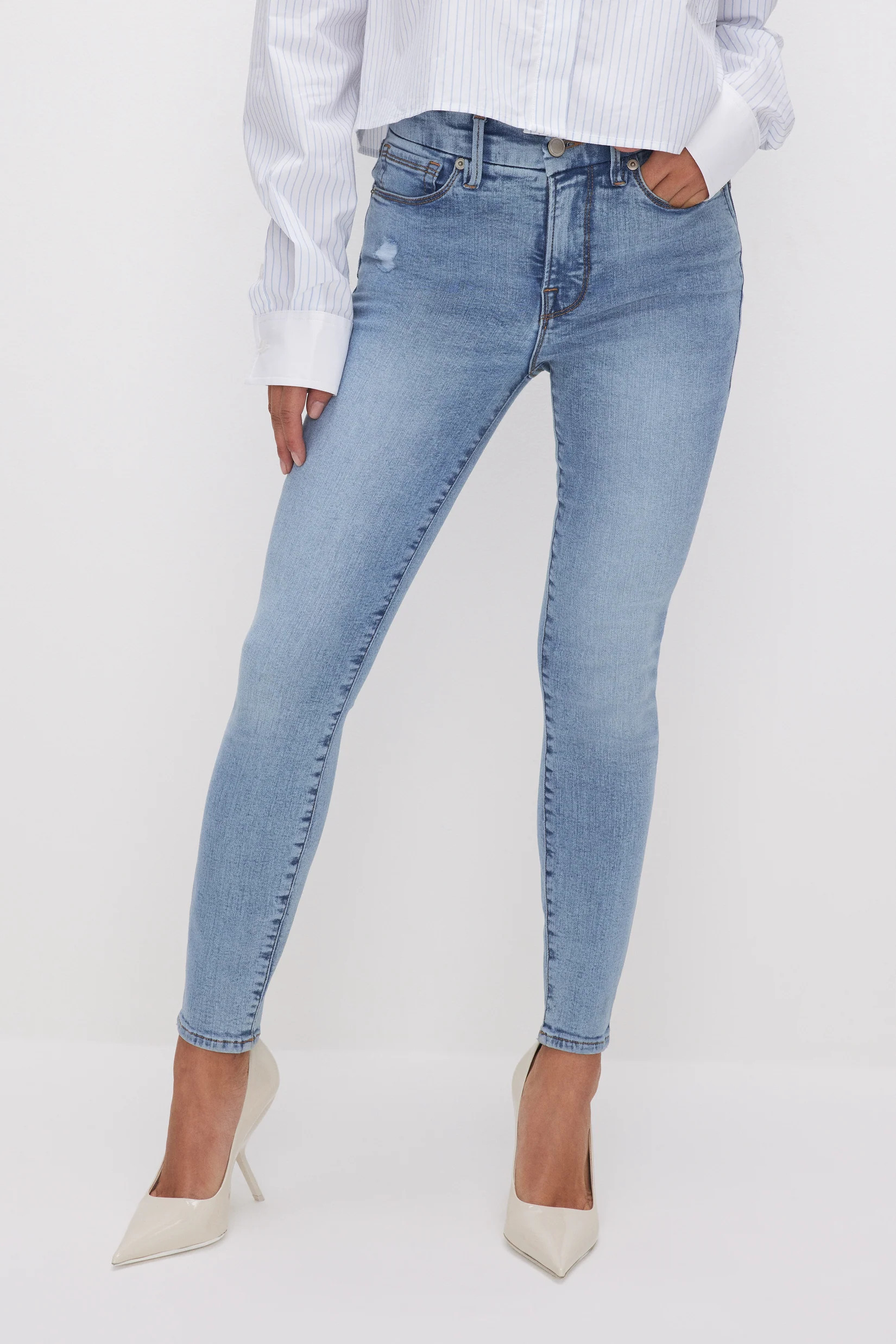 GOOD PETITE SKINNY JEANS | Good American