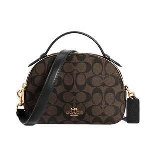 Coach 1591 Serena Satchel Crossbody Handbag — Brown/Black | Poshmark