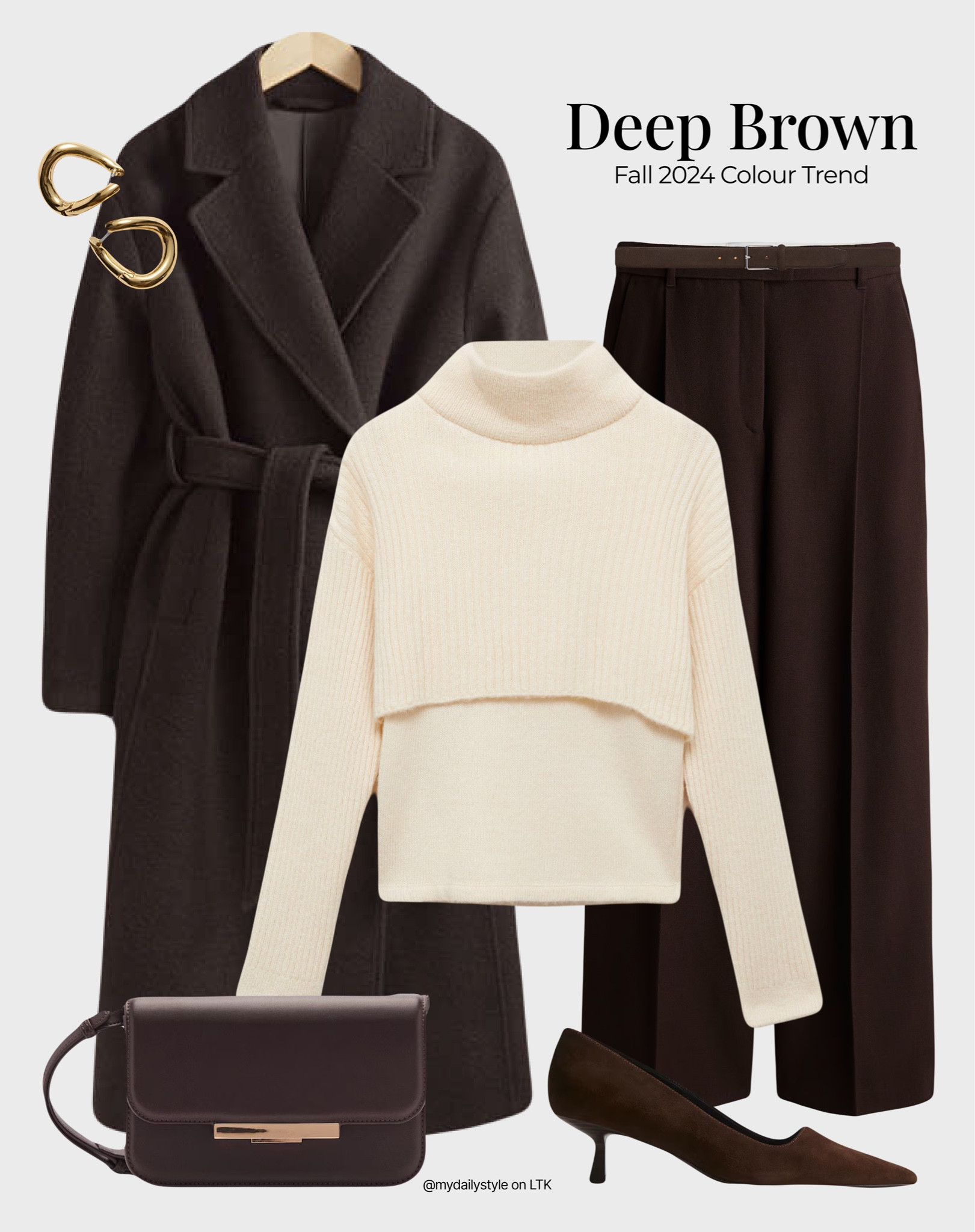Chocolate brown is the perfect fall shade for everyone! 🖤

Styling deep brown wool maxi coat with beige knit sweater, wide-leg straight trousers, handbag, & kittens.

Check out more styling ideas in my profile. 

Tags: chocolate brown, deep brown, brown shade,  fall style, pre-fall, autumn style, fall outfit, autumn outfit, fall fashion, autumn fashion, easy styling, simple everyday look, chic & basic outfit, Parisian look, casual outfit, capsule wardrobe, office look, brunch style, high street.

#LTKworkwear #LTKautumn #LTKstyletip