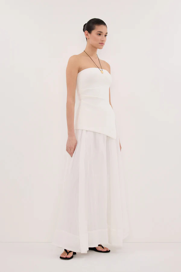 LAYNE WHITE RAMIE MAXI SKIRT | DISSH