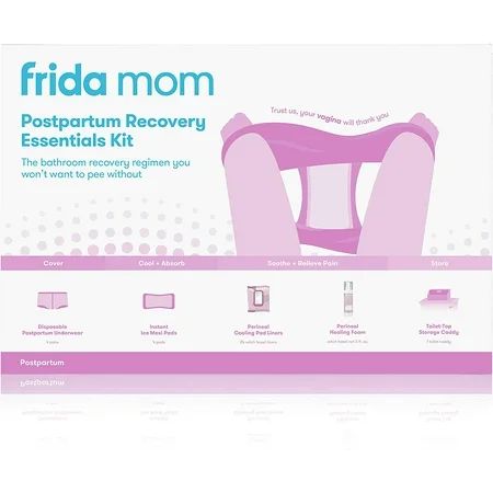 FridaBaby Mom Postpartum Recovery Essentials Kit Disposable Underwear, Ice Maxi Absorbency Pads, Coo | Walmart (US)