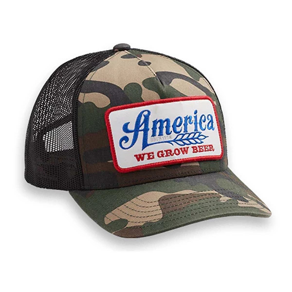 Men's Rural Cloth We Grow Beer Snapback Hat One Size Camo | Scheels