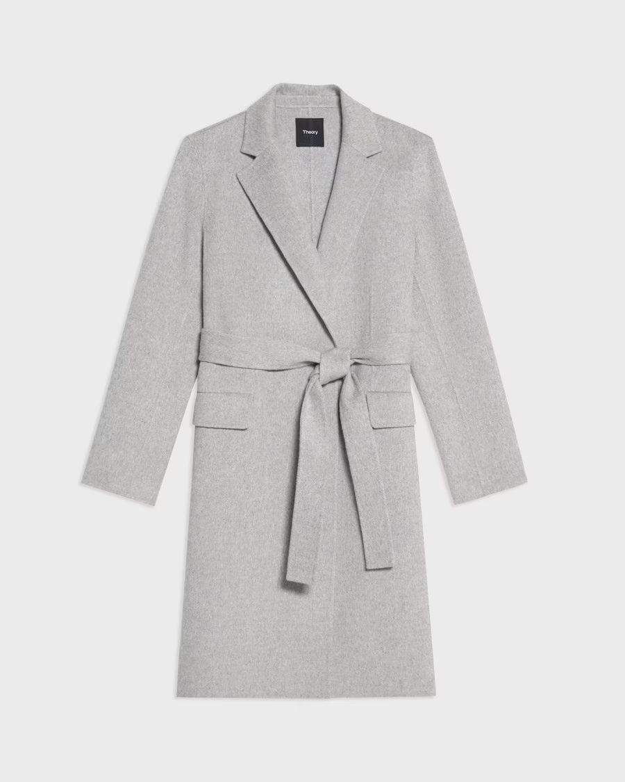 Wrap Coat in Double-Face Wool-Cashmere | Theory