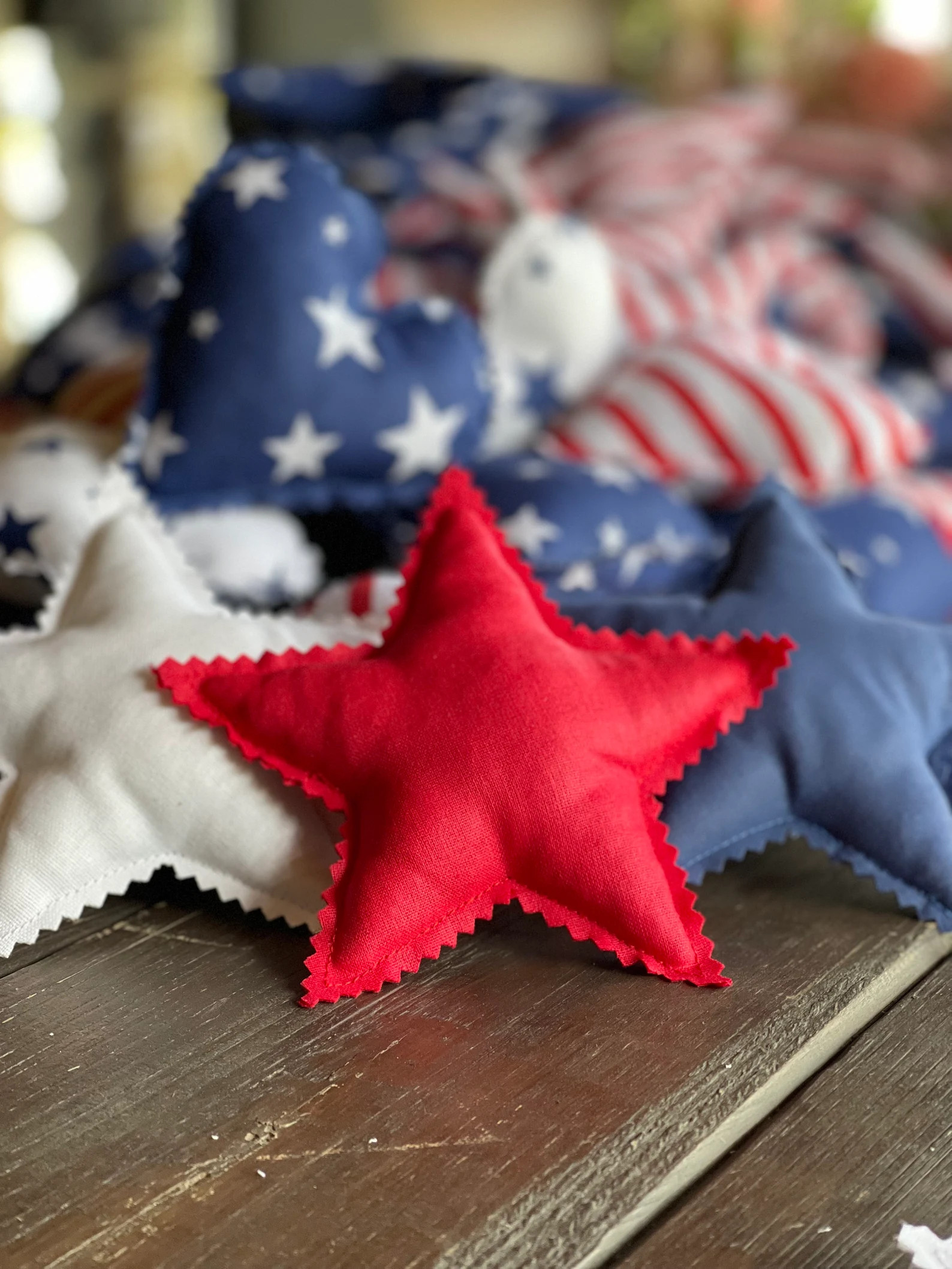 Set of 3 Fabric Stars Patriotic Stars Stars Bowl Fillers Farmhouse Decor Patriotic Wreath Decor M... | Etsy (US)