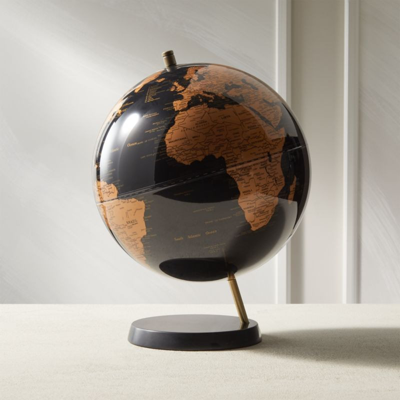 Modern Black Marble Globe + Reviews | CB2 | CB2