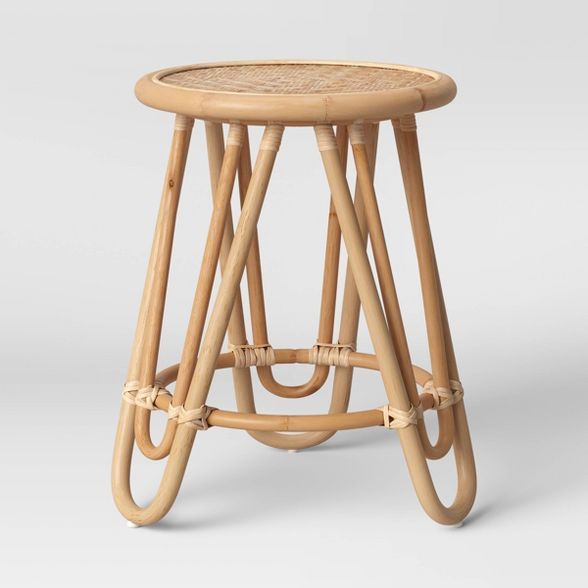 Tenella Round Rattan End Table Natural - Opalhouse™ designed with Jungalow™ | Target