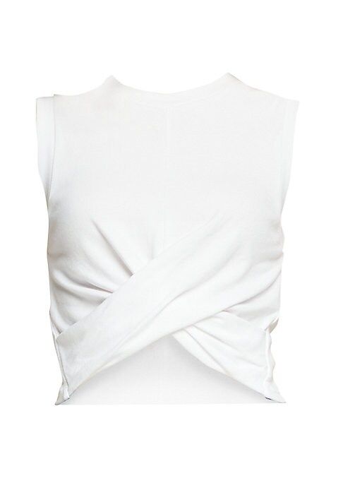 Years Of Ours Women's Anne Marie Twisted Tank Top - White - Size Large | Saks Fifth Avenue