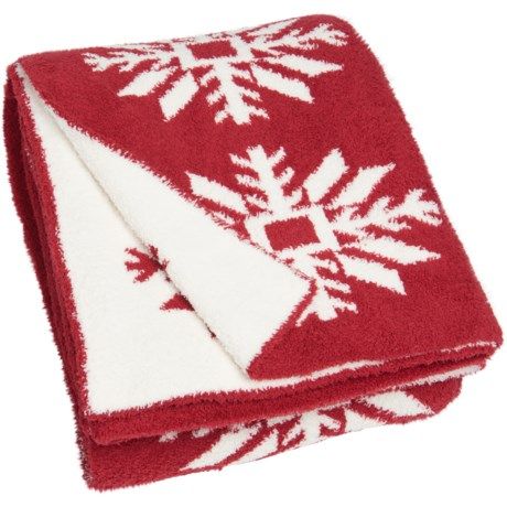 Well Dressed Home Fezzi Snowflake Throw Blanket- 50x60” | Sierra