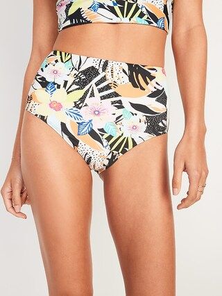 High-Waisted Tropical-Print Swim Bottoms for Women | Old Navy (US)