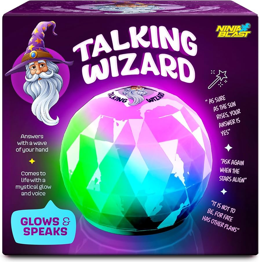 Ninja Blast White Elephant Gifts for Adults & Kids - Talking Wizard Fortune Teller Crystal Ball -... | Amazon (US)
