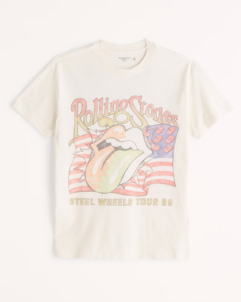 Men's Rolling Stones Graphic Tee | Men's Tops | Abercrombie.com | Abercrombie & Fitch (US)