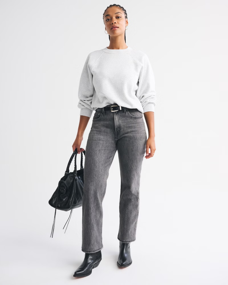 Women's Curve Love High Rise Vintage Straight Jean | Women's New Arrivals | Abercrombie.com | Abercrombie & Fitch (UK)