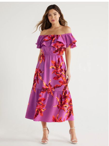 Floral off the shoulder dress, vacation dress

#LTKfindsunder100 #LTKfindsunder50 #LTKover40