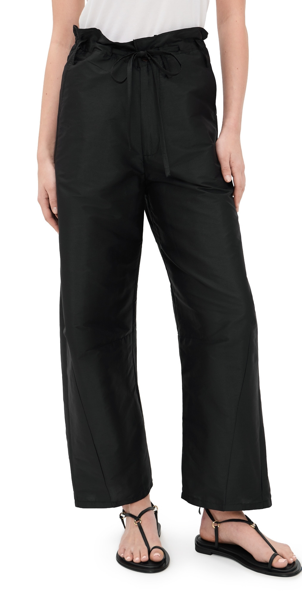 Chan Luu Techno Taffeta Barrel Pants Black 3 | Shopbop