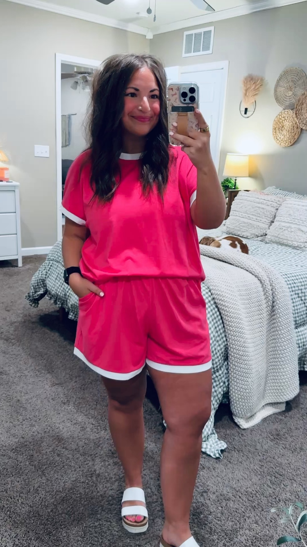 Bold, comfy, and so easy to wear 💗 This Amazon hot pink two-piece set is the definition of effortless—just throw it on and instantly feel put together.
Perfect for lounging, errands, or sunny spring days ☀️

sandals: fit true to size // wearing a 5
set: fits true to size // wearing a large 

 #LTKootd #LTKMidsize