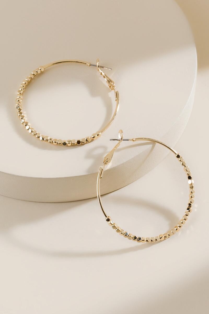 Nia Large Beaded Hoops | Francesca’s Collections
