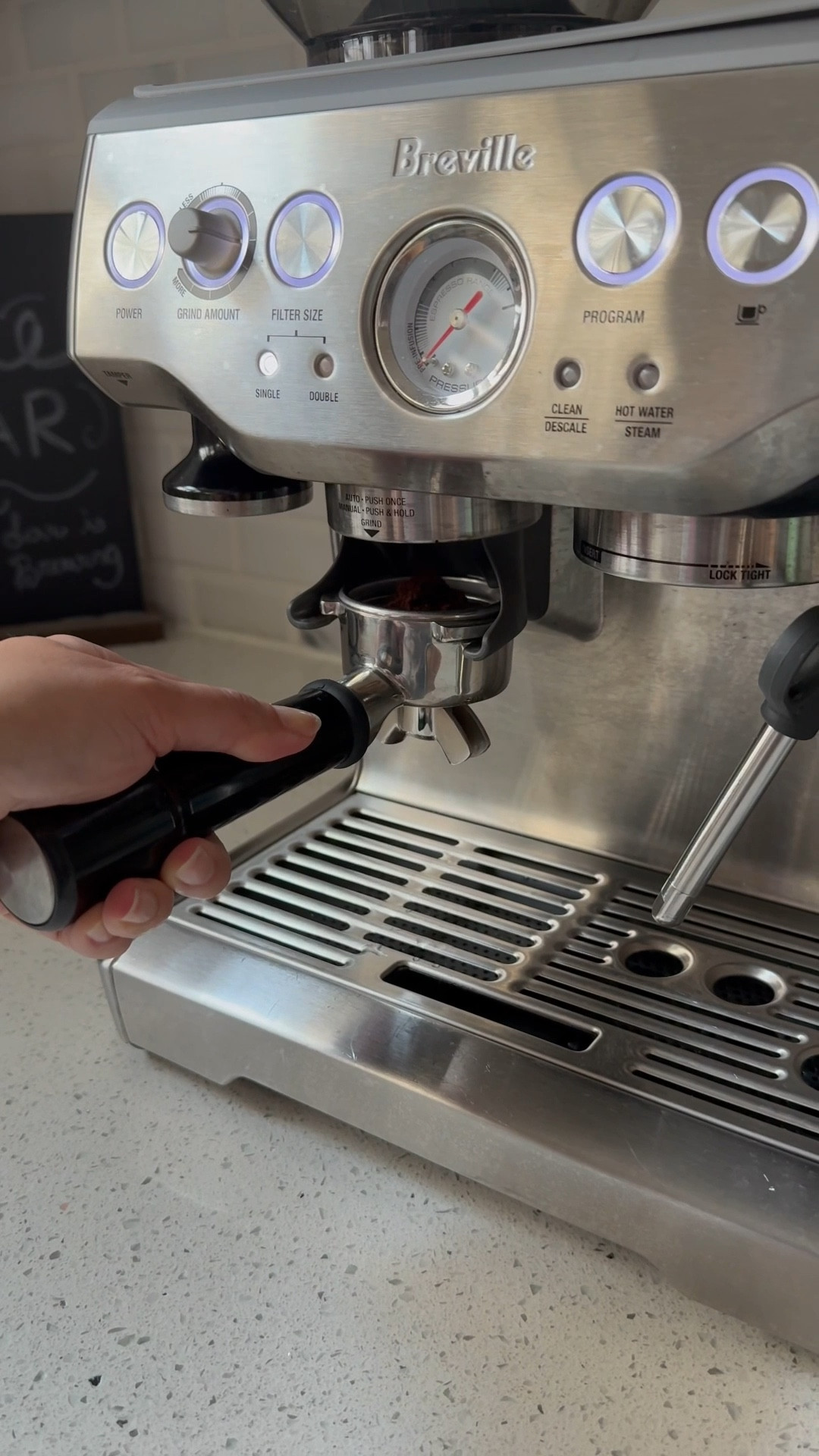 Make coffee with me! This Breville is 2 yrs old and is worth the purchase of you love lattes and your goal is to drink more coffee at home for 2026! 

Amazon finds 

#LTKdayinmylife #LTKHome #LTKfitnessgoals