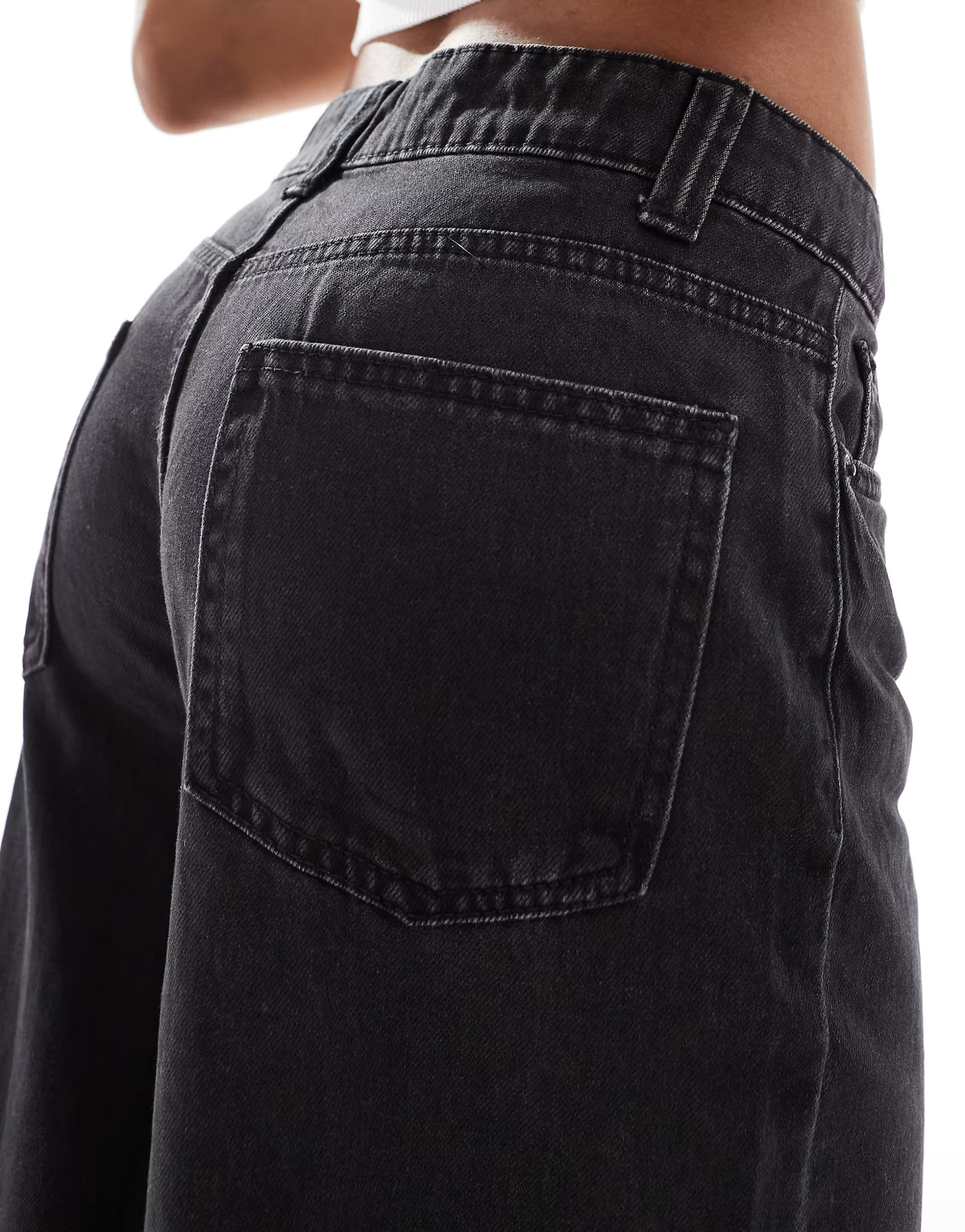 ASOS DESIGN Tall soft wide leg jean in black | ASOS (Global)