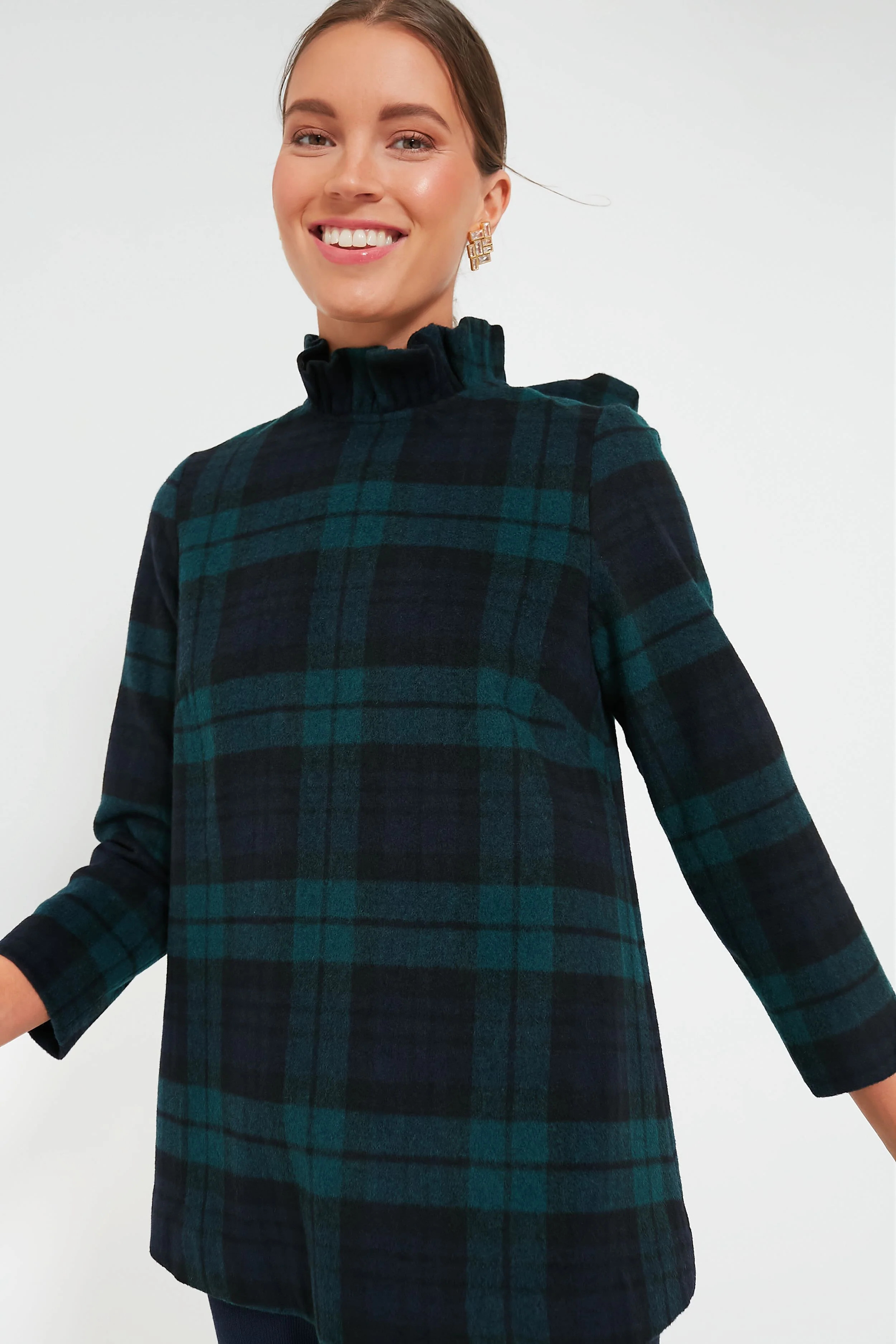 Blackwatch Plaid Faye Blouse | Tuckernuck (US)
