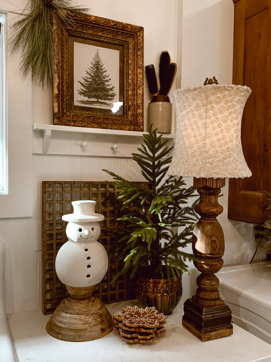 Today, I am showing you how to style this antique wooden vent. I layered it behind my tabletop Christmas decor for some added texture.  

 

#LTKHoliday #LTKSeasonal #LTKHome