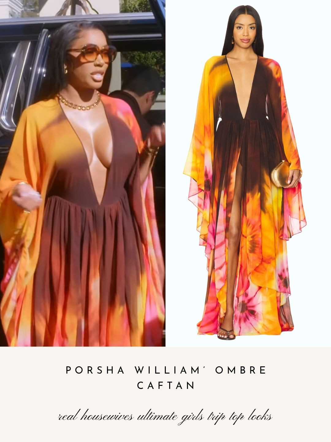Porsha Williams' Ombre Confessional Caftan Real Housewives Ultimate Girls Trip: Roaring 20's  

 