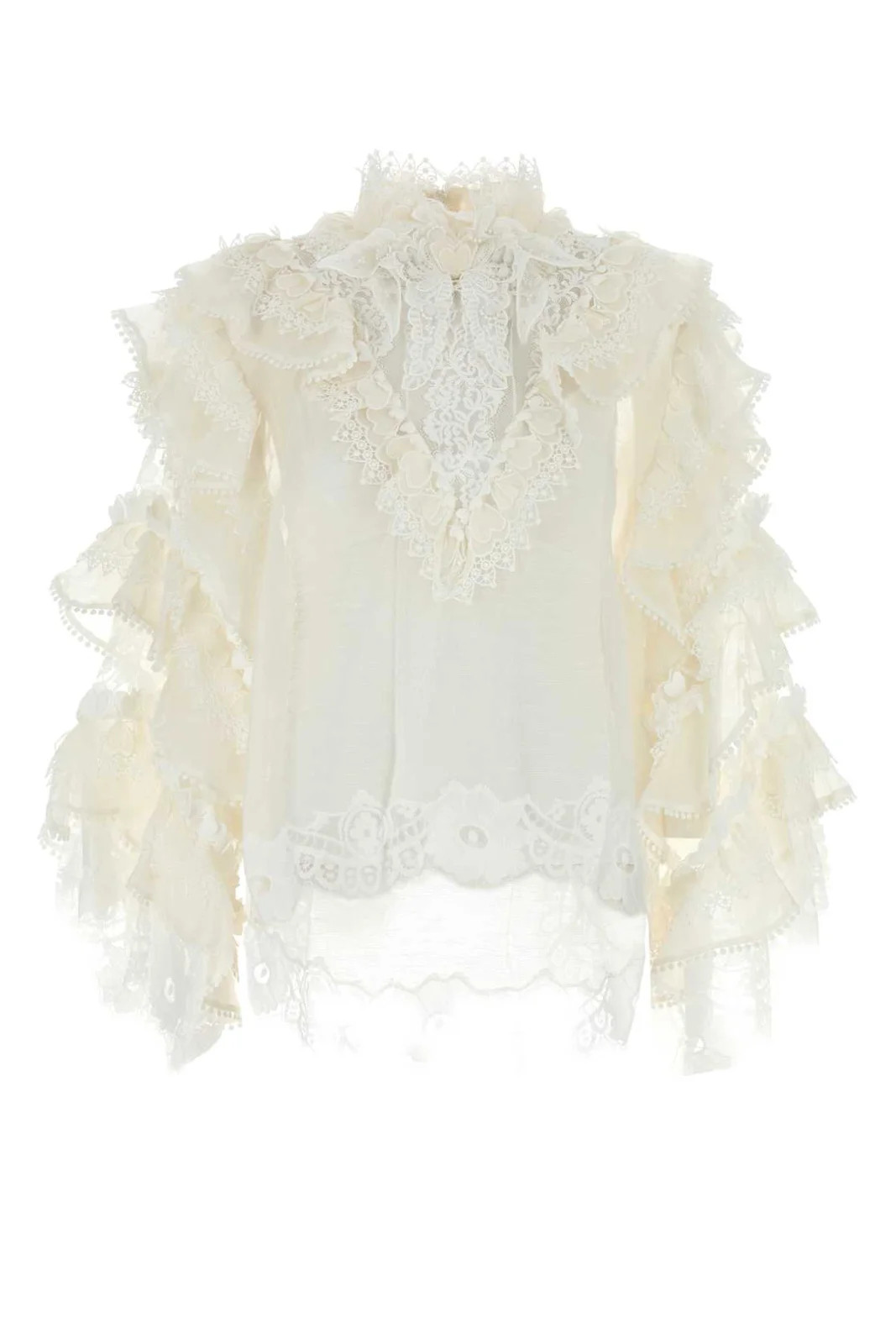 Zimmermann Crush Heart Trim Blouse | Cettire Global
