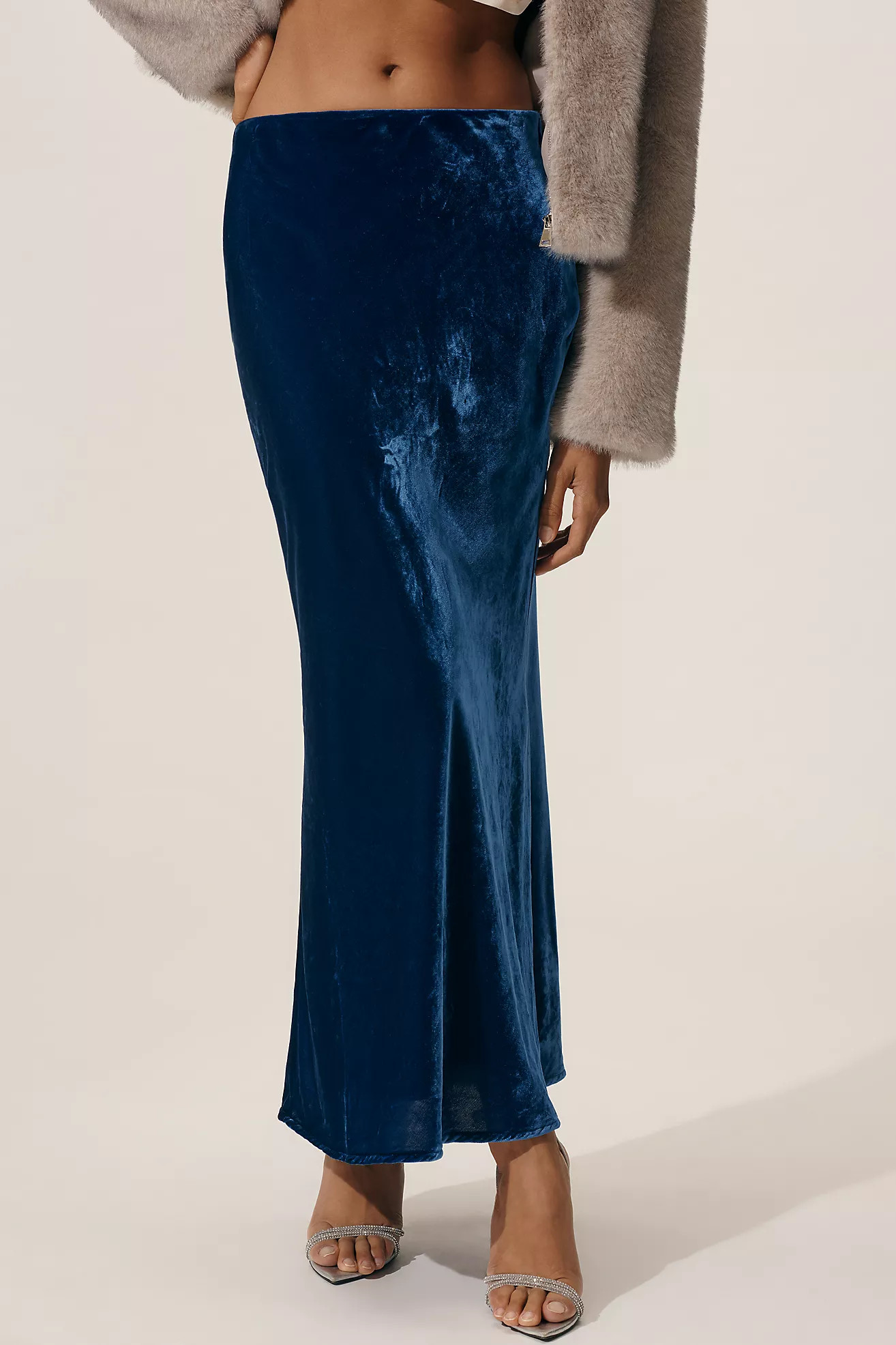 The Tilda Maxi Slip Skirt: Velvet Edition | Anthropologie (US)