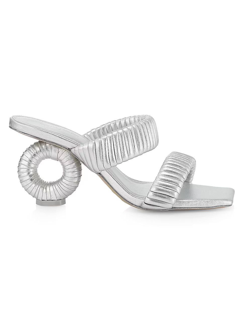 Cult Gaia Valence 75MM Metallic Leather Sandals | Saks Fifth Avenue