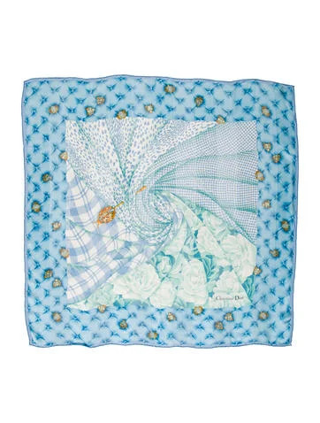 Christian Dior Printed Silk Scarf | The Real Real, Inc.