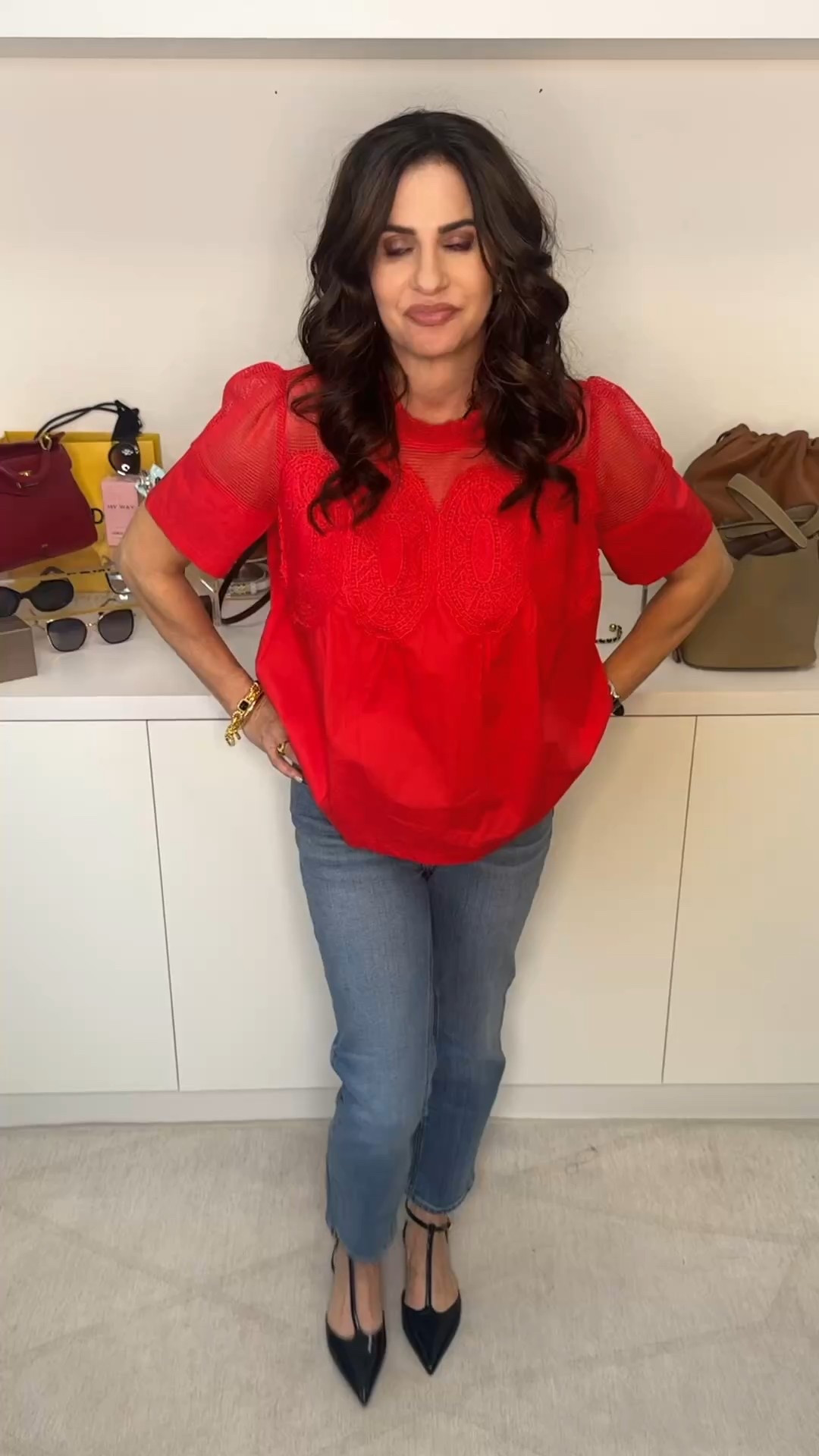 Top size small . It is a FP dupe - do similar but for a lot less . Jeans 25p 

#LTKOver40 #LTKValentine #LTKootd

#LTKValentine #LTKOver40 #LTKSaleAlert