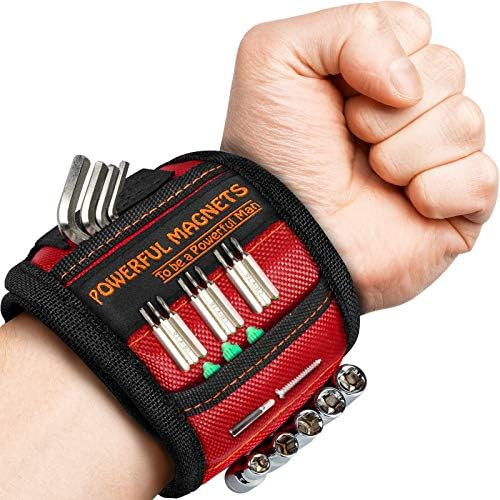 Magnetic Wristband, Perfect Valentines Day Gifts for Him, Tool Belt Magnetic Wristband for Holdin... | Amazon (US)