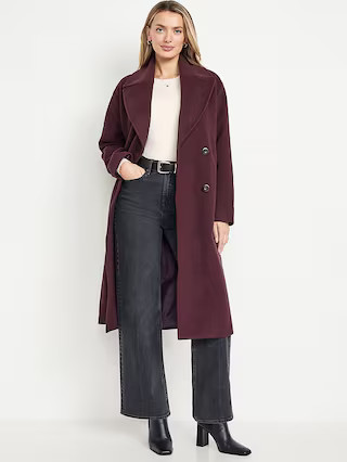 Oversized Twill Overcoat | Old Navy (US)