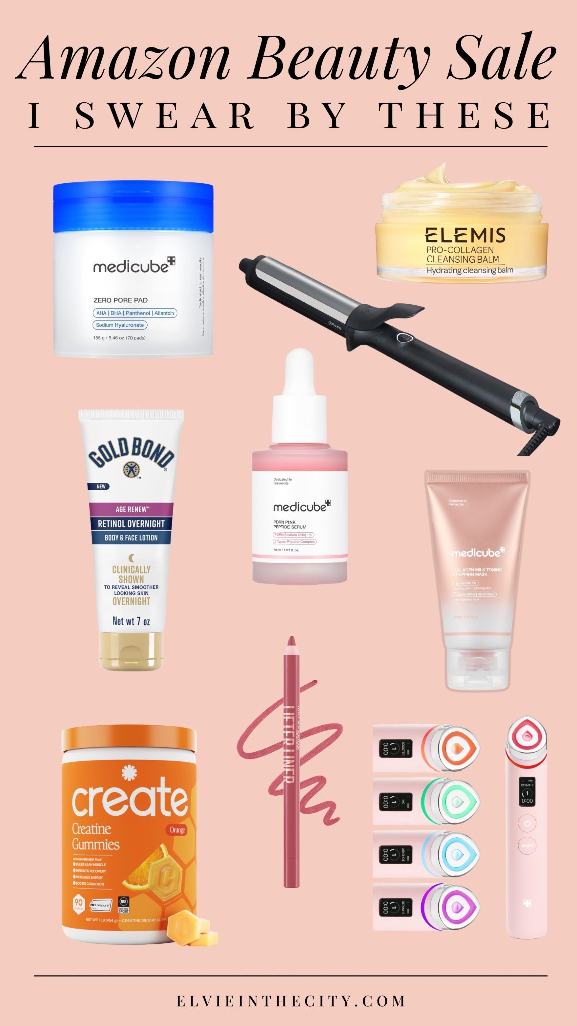 Here are some of the beauty items I swear by that are part of the Amazon Beauty Sale: Medicube Zero Pore pads, Elemis Cleansing Balm, Gold Bond Retinol Body and Face lotion, Medicube PDRN Pink Peptide Serum, Medicube Collagen Milk Toning Wrapping Mask, Create creatine gummies, Maybelline lip liner, and the Medicube Booster Pro beauty massager.

Amazon beauty, affordable beauty, fashion over 40, over 50 style, skincare routine

#LTKOver40 #LTKBeauty #LTKdayinmylife