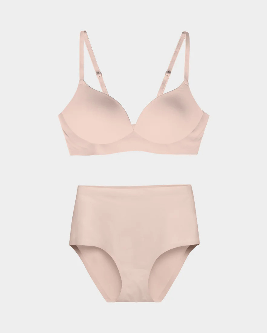 Rose Dust 3D Precision Bra and Highwaisted Set - Comfortable and Sustainable | EBY | EBY (US)