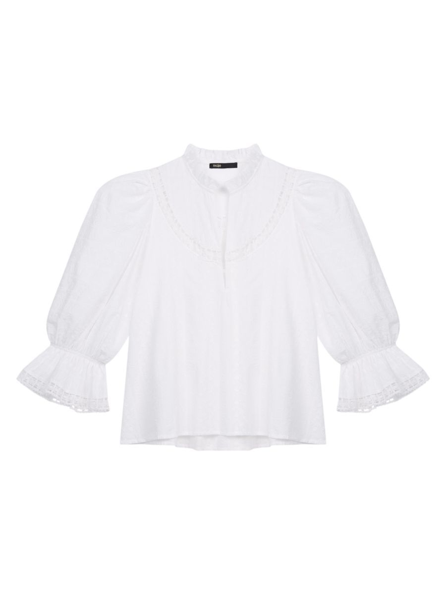Maje Limoges Embroidered Blouse | Saks Fifth Avenue